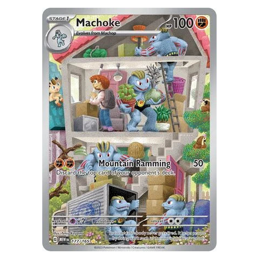 Pokemon TCG Machoke 177/165 Illustration Rare - Scarlet & Violet 151
