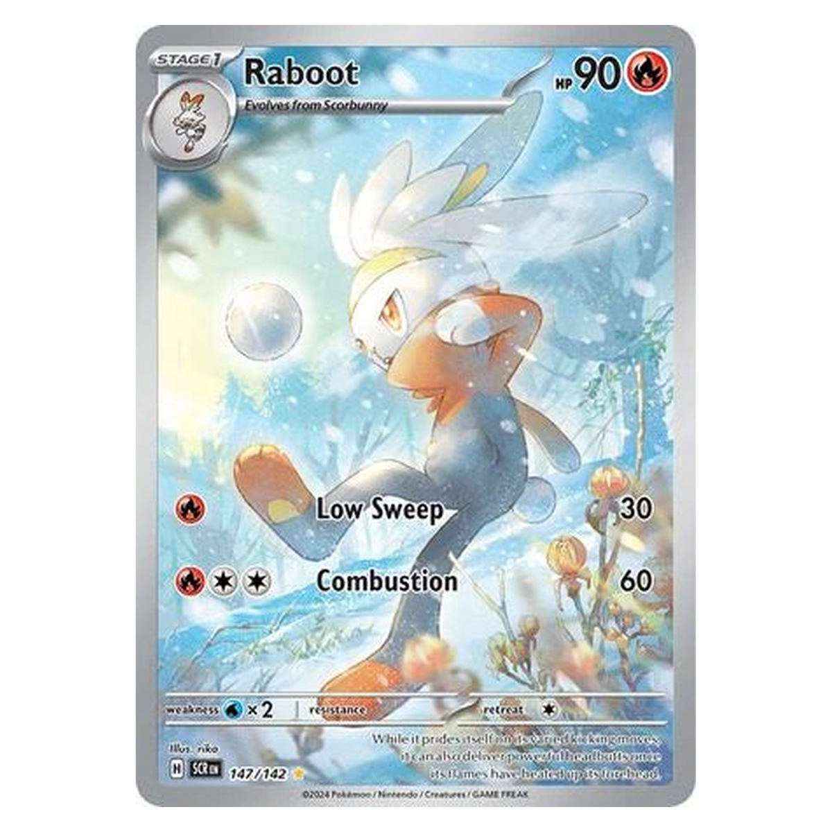 Pokemon TCG Raboot 147/142 Illustration Rare - Stellar Crown