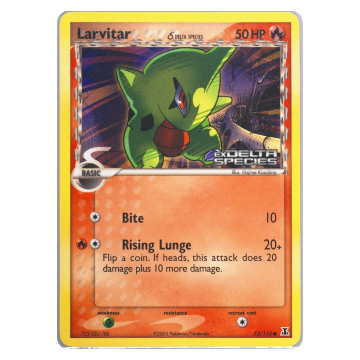 Pokemon TCG Larvitar 073/113 Common - EX Delta Species