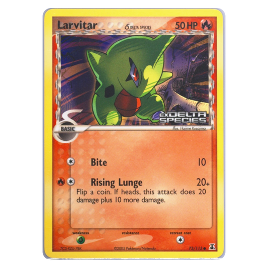 Pokemon TCG Larvitar 073/113 Common - EX Delta Species
