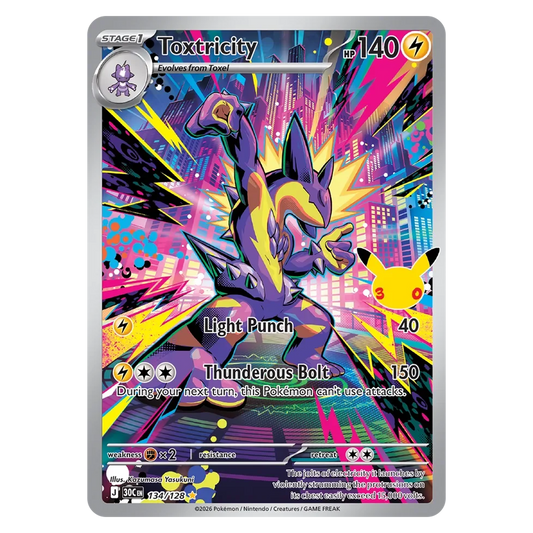 Pokemon TCG Toxtricity 134/128 Illustration Rare - 30th Celebration