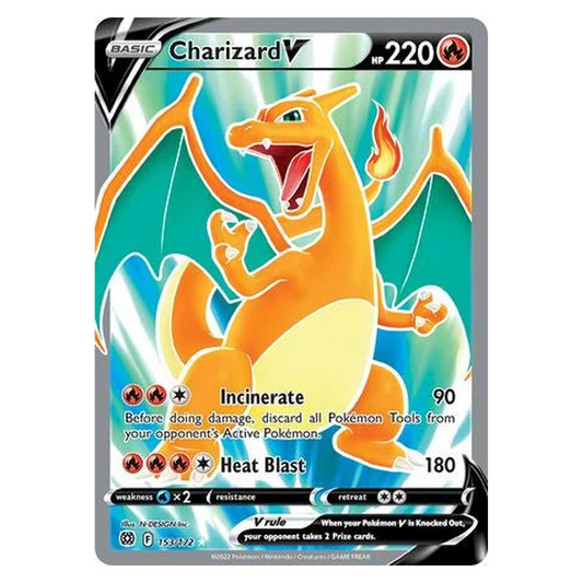 Pokemon TCG Charizard V 153/172 Rare Ultra - Brilliant Stars