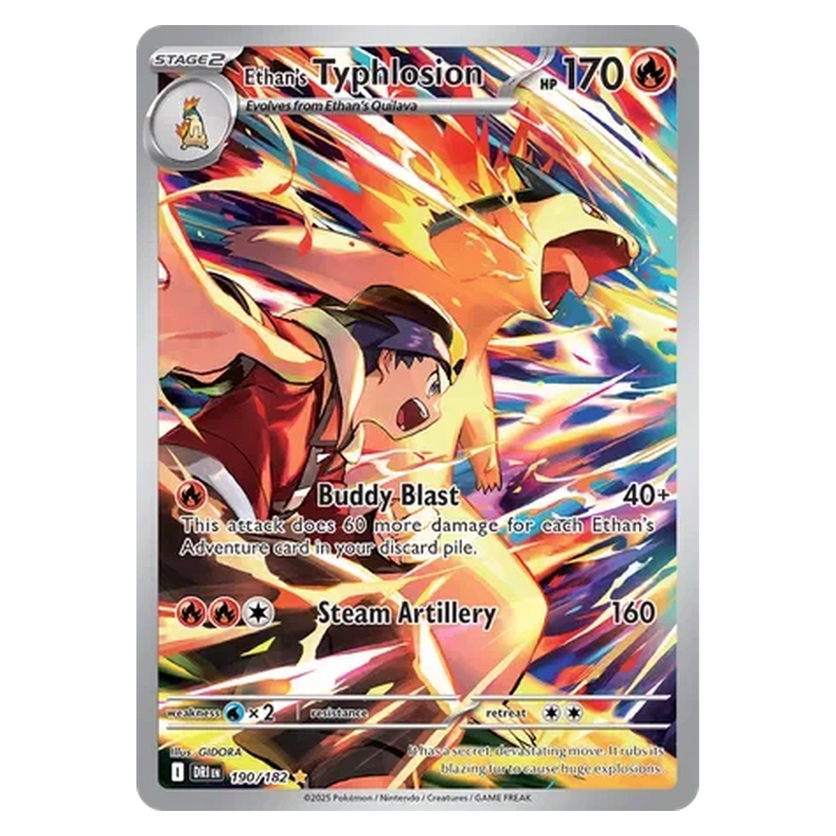 Pokemon TCG Ethan's Typhlosion 190/182 Illustration Rare - Destined Rivals