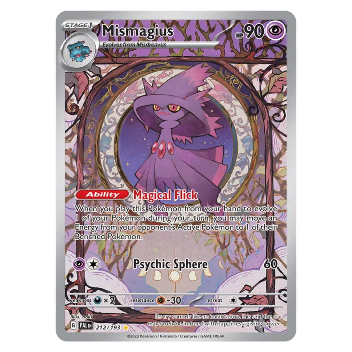 Mismagius 212/193 Illustration Rare — Paldea Evolved
