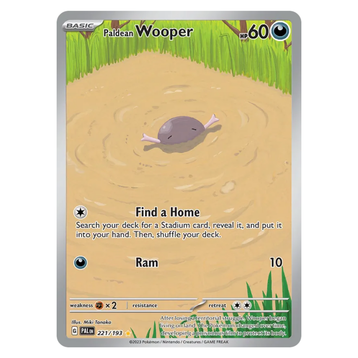 Paldean Wooper 221/193 Illustration Rare — Paldea Evolved