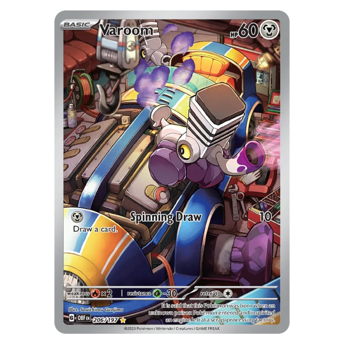 Varoom 206/197 Illustration Rare — Obsidian Flames