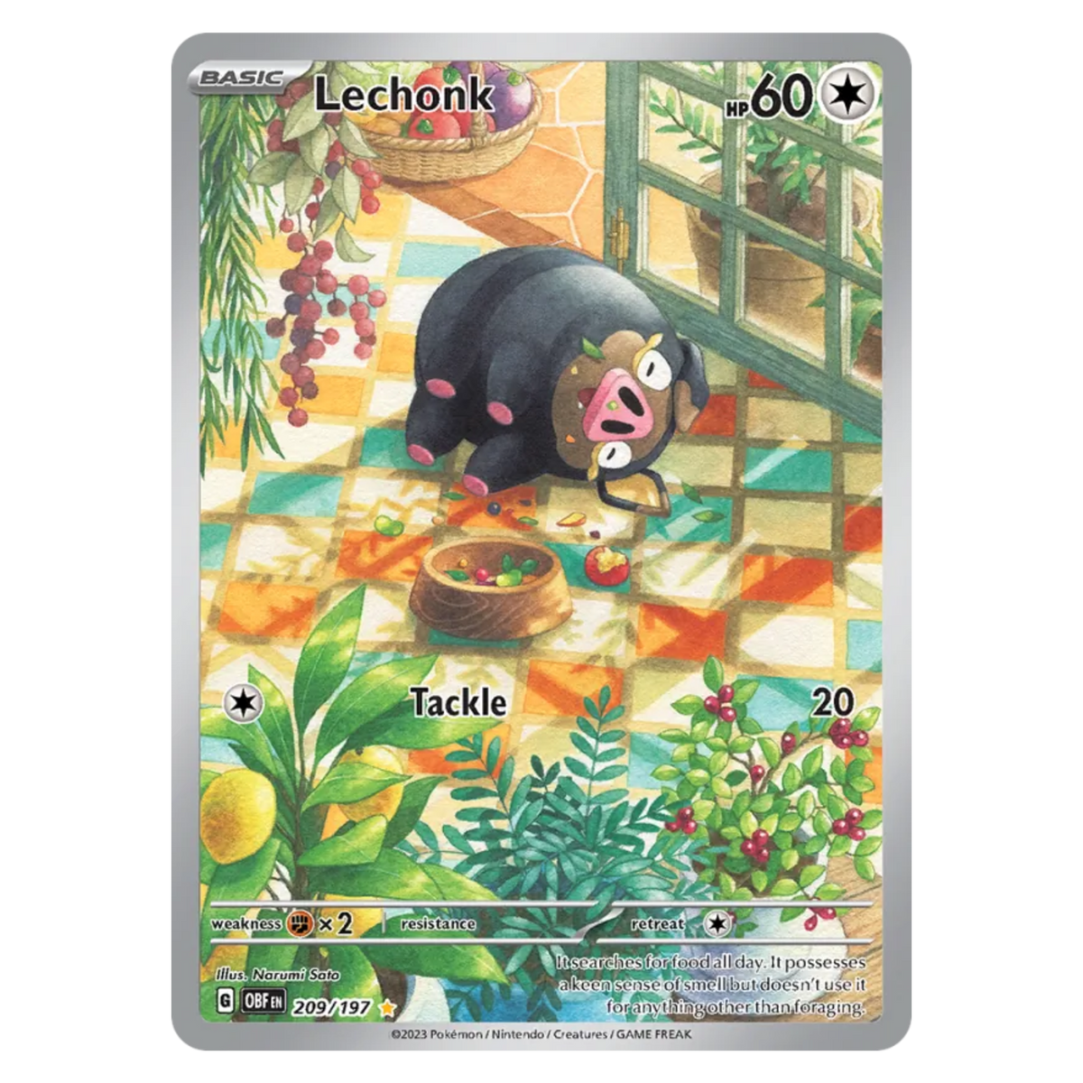 Lechonk 209/197 Illustration Rare — Obsidian Flames