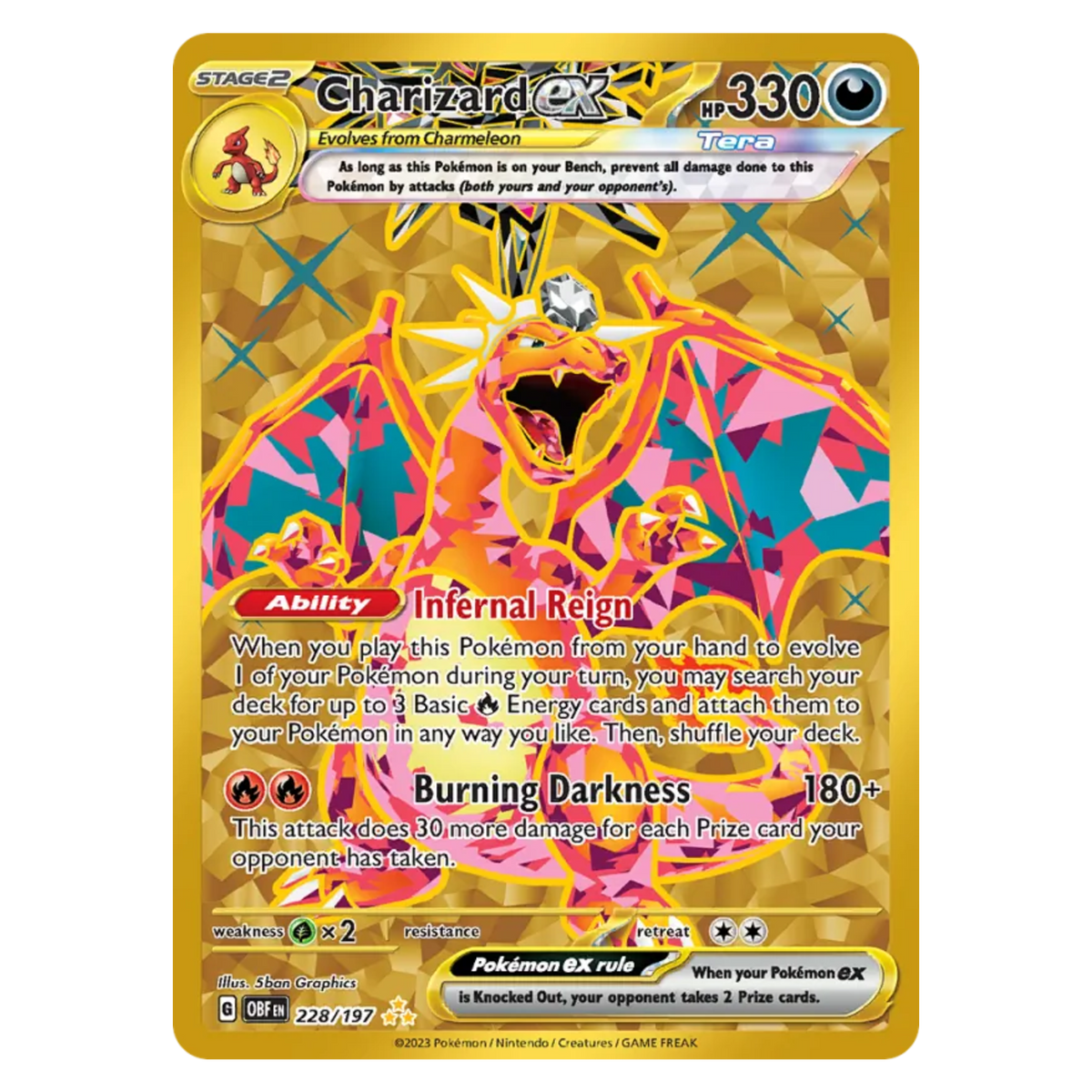 Charizard ex 228/197 Hyper Rare — Obsidian Flames
