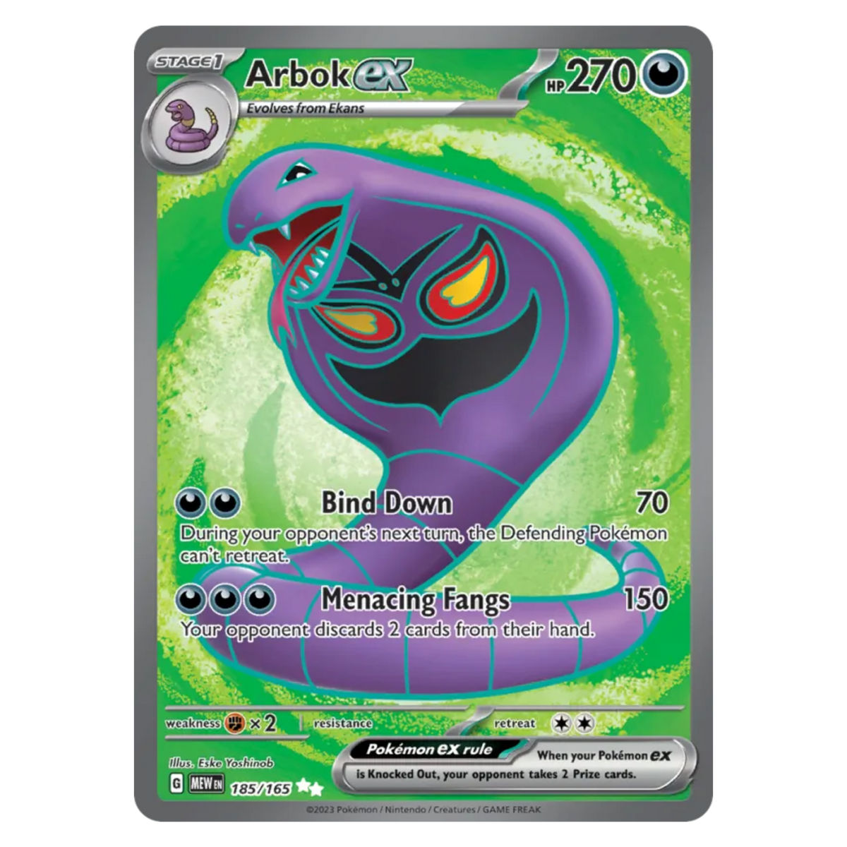 Arbok ex 185/165 Ultra Rare — 151