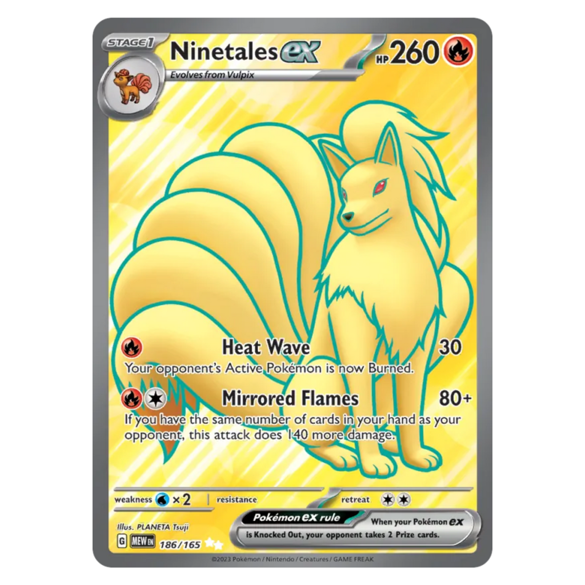 Ninetales ex 186/165 Ultra Rare — 151