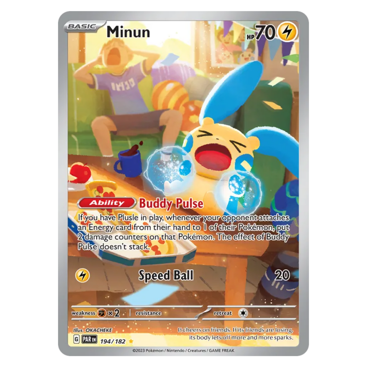 Minun 194/182 Illustration Rare — Paradox Rift