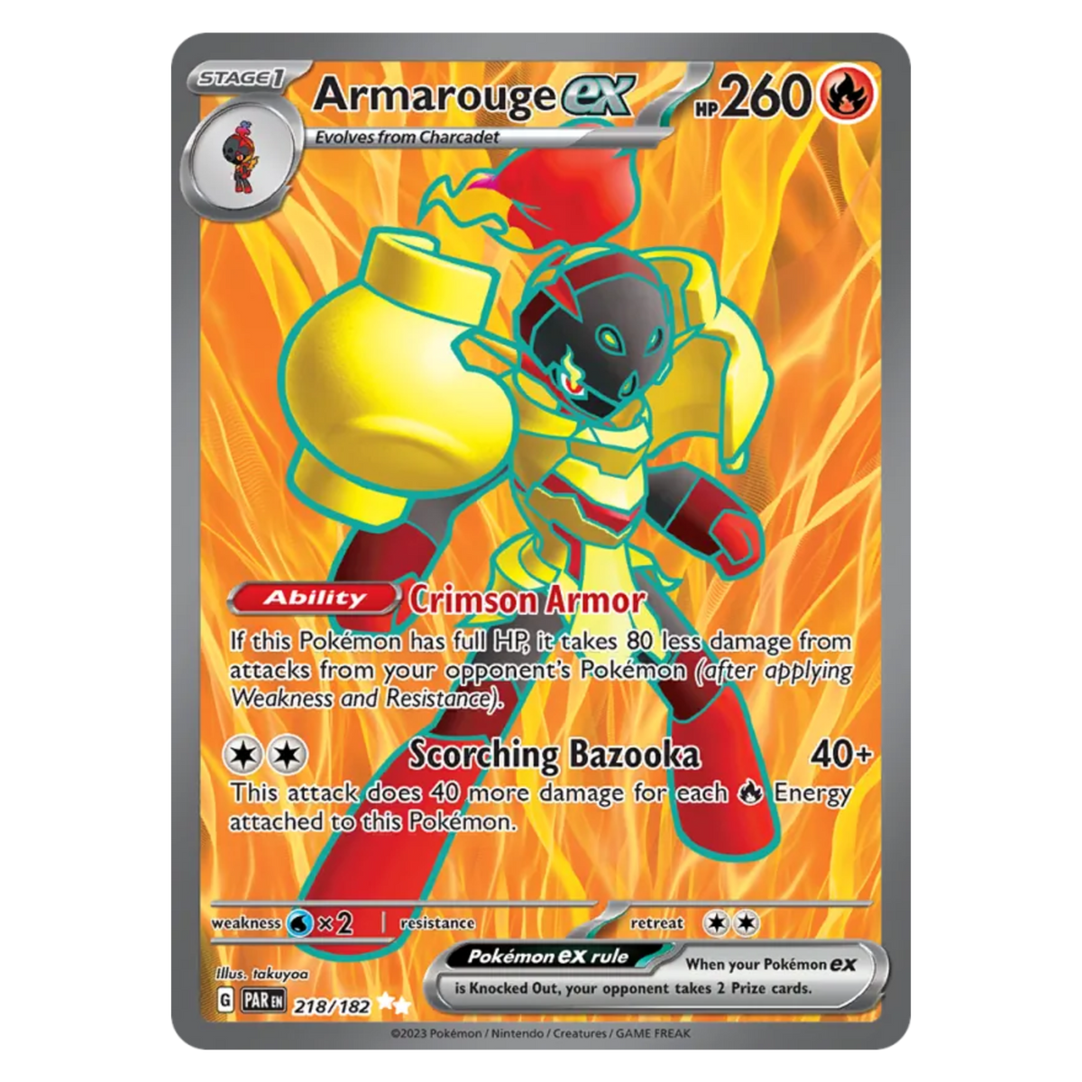 Armarouge ex 218/182 Ultra Rare — Paradox Rift