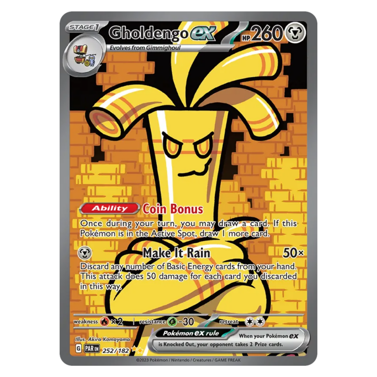 Gholdengo ex 252/182 Special Illustration Rare — Paradox Rift