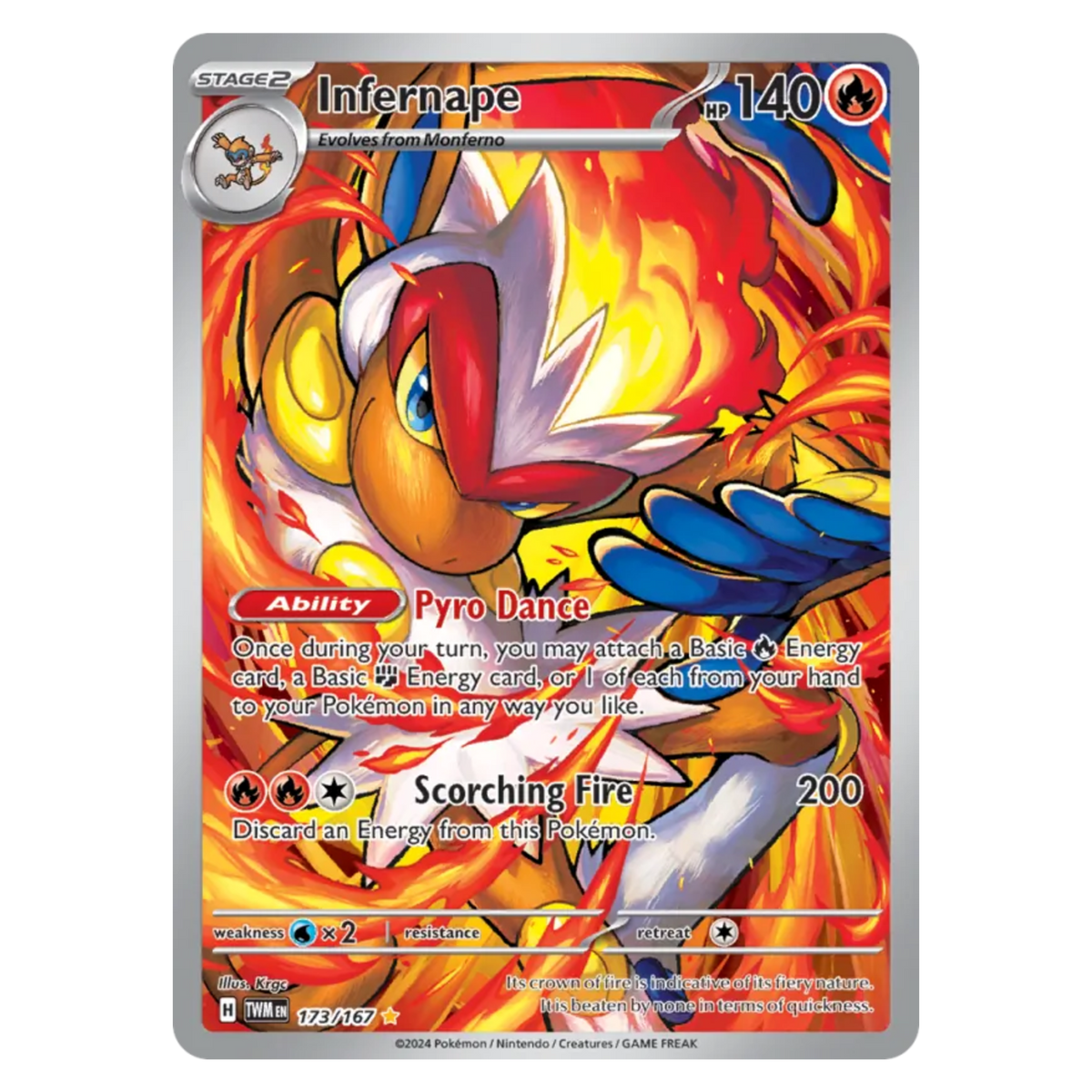 Infernape 173/167 Illustration Rare — Twilight Masquerade