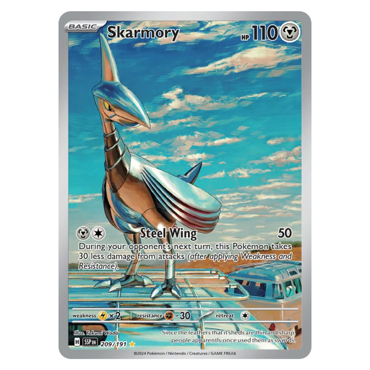 Skarmory 209/191 Illustration Rare — Surging Sparks