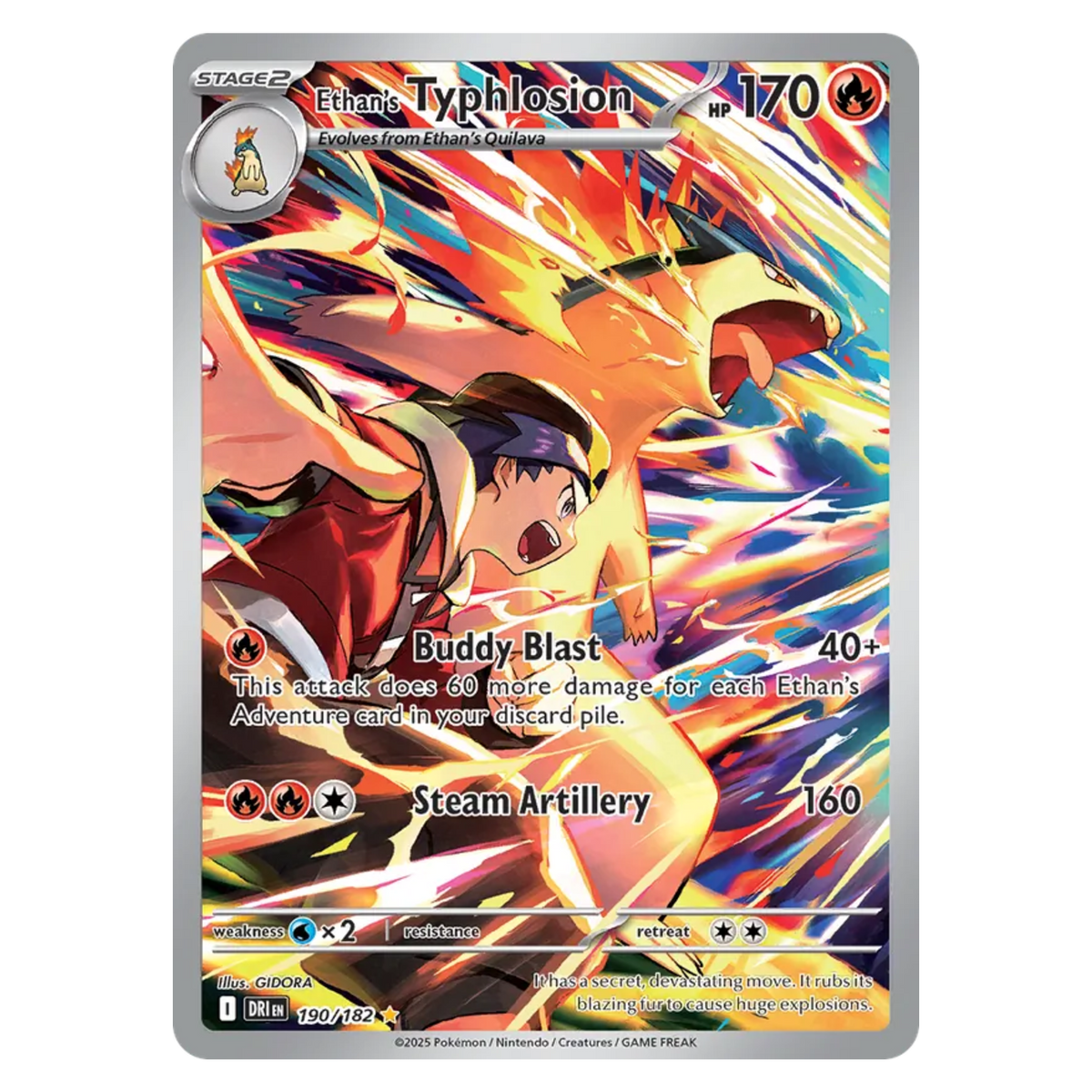 Ethan's Typhlosion 190/182 Illustration Rare — Destined Rivals