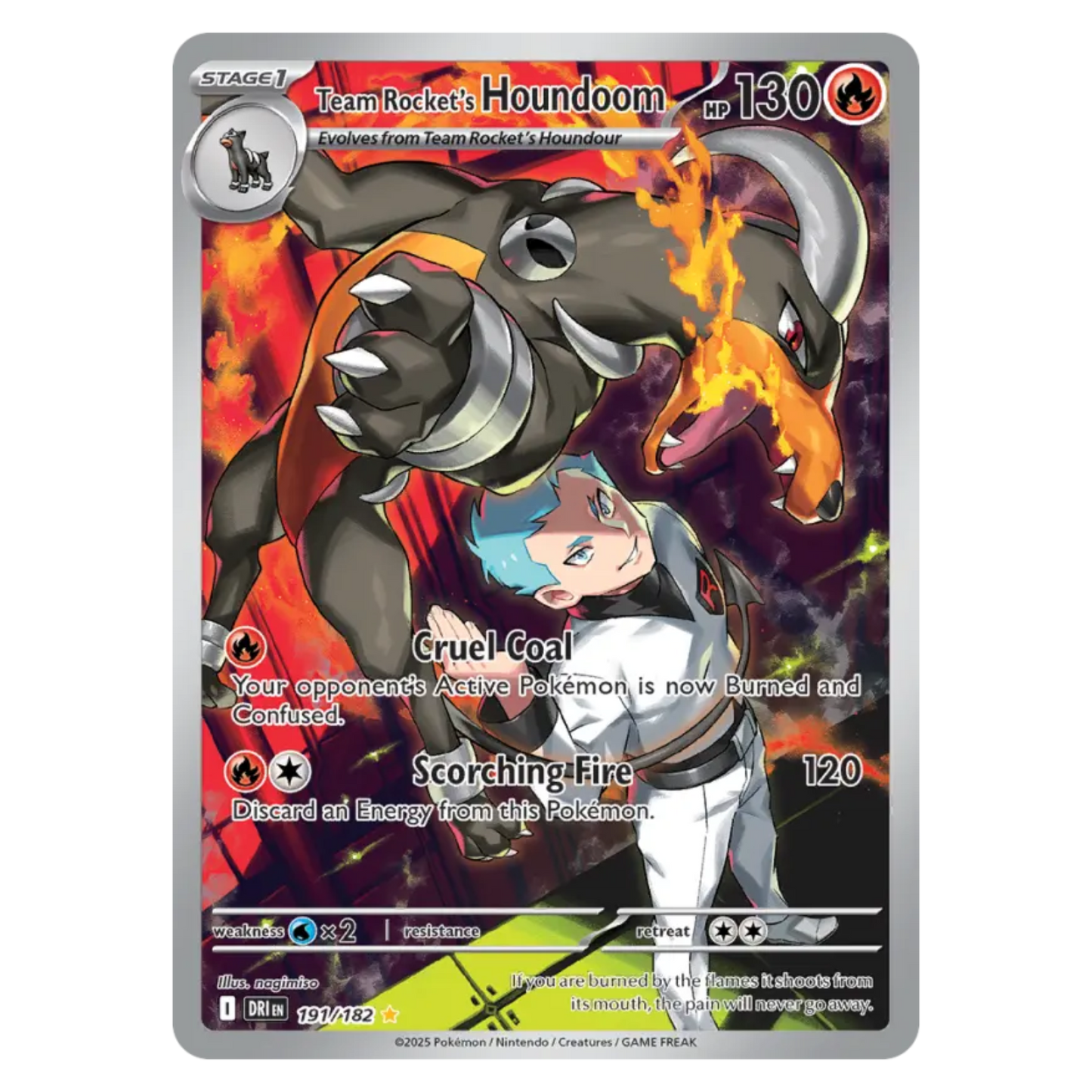 Team Rocket's Houndoom 191/182 Illustration rare — Destined Rivals
