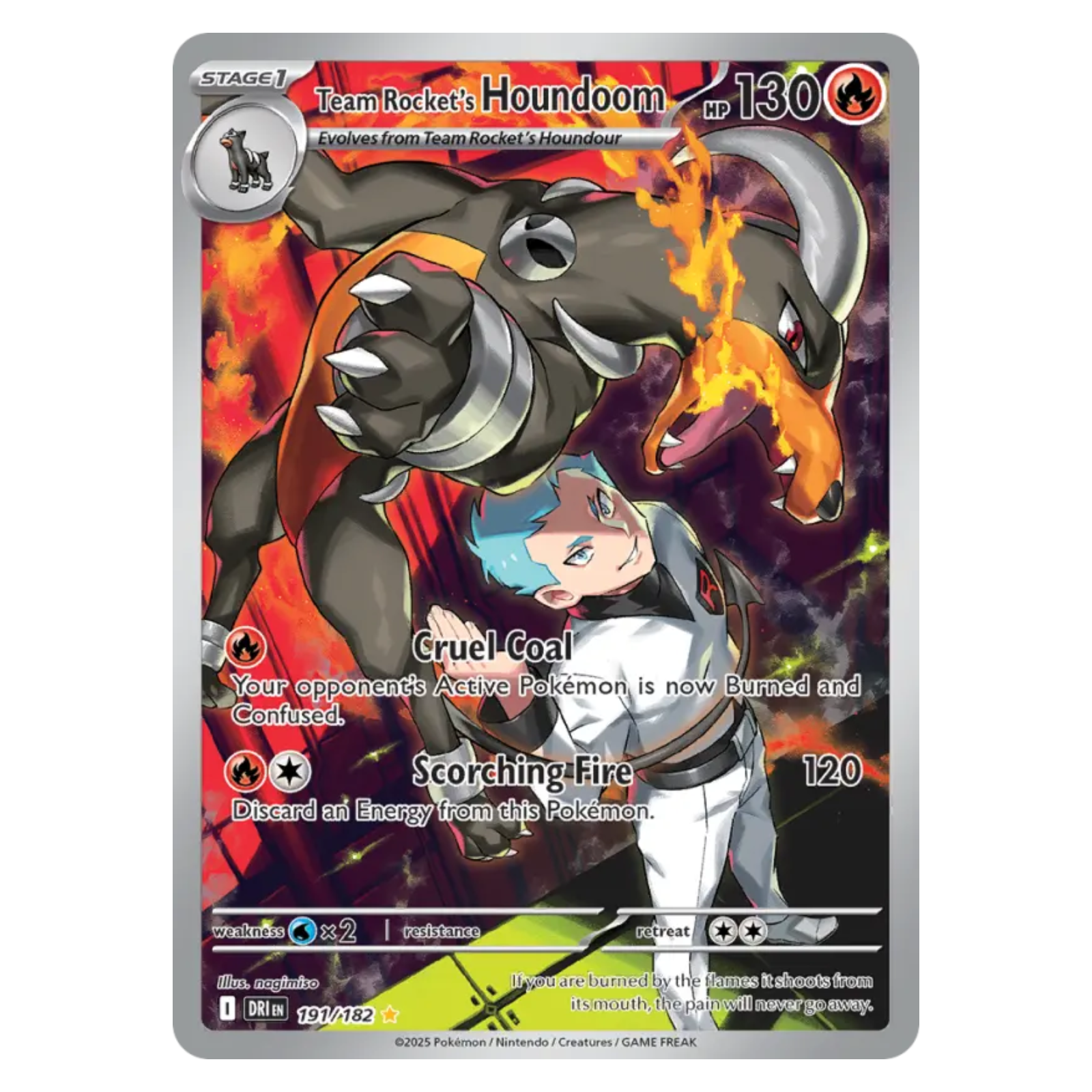 Team Rocket's Houndoom 191/182 Illustration rare — Destined Rivals