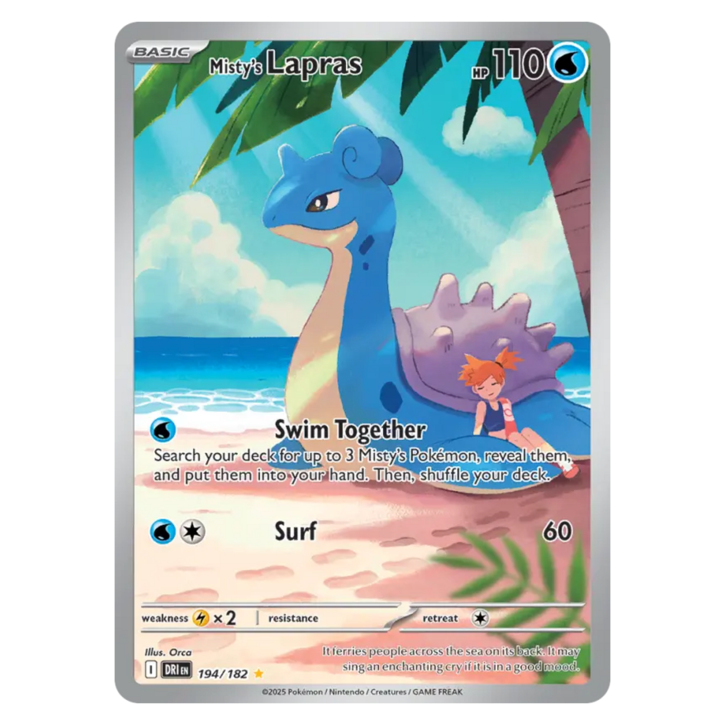 Misty's Lapras 194/182 Illustration rare — Destined Rivals