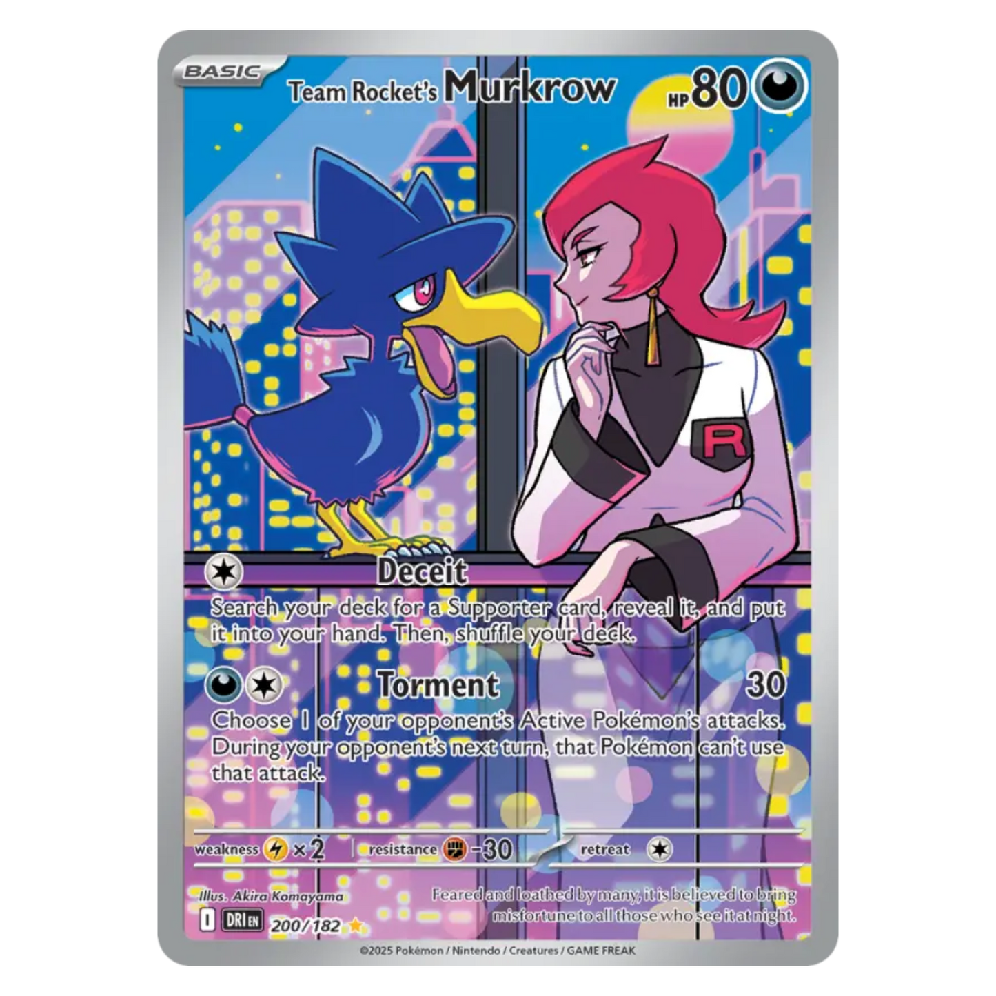 Team Rocket's Murkrow 200/182 Illustration rare — Destined Rivals