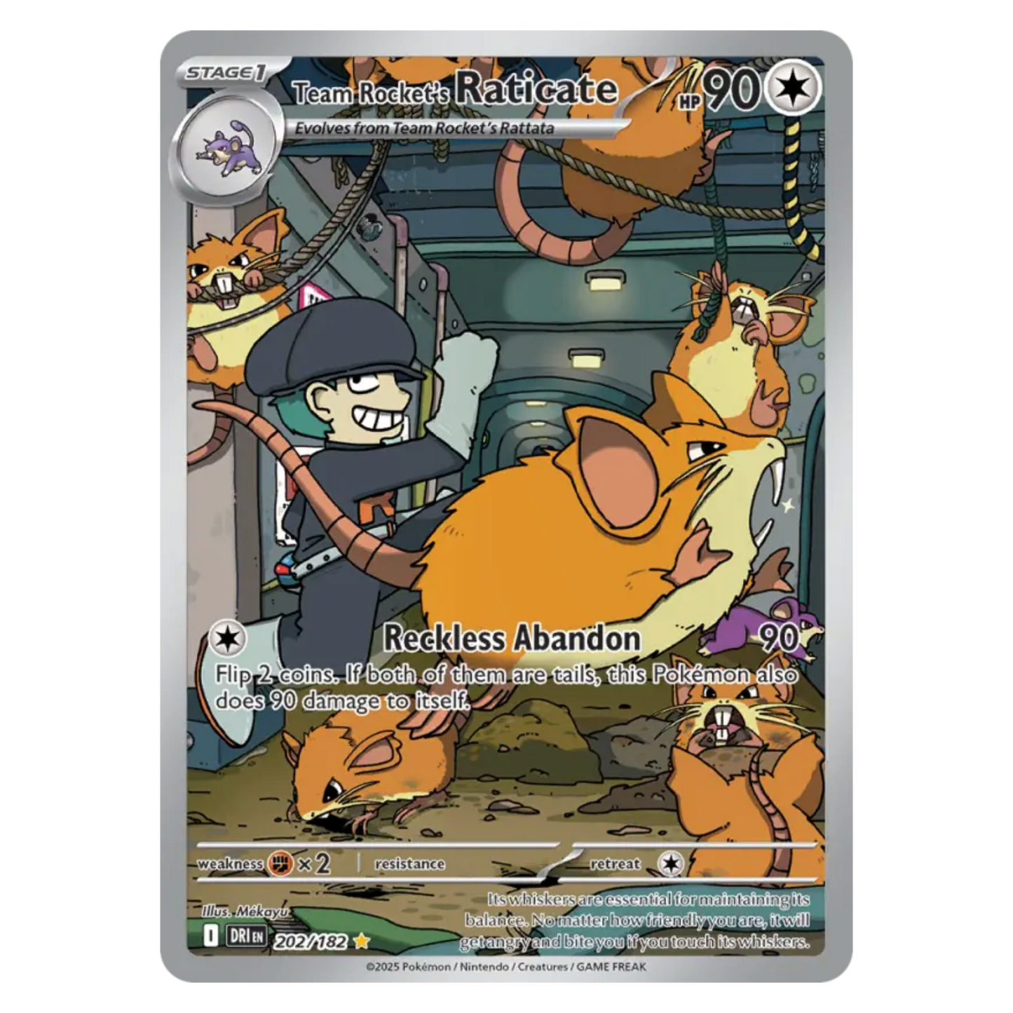 Team Rocket's Raticate 202/182 Illustration rare — Destined Rivals
