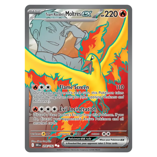 Team Rocket's Moltres ex 208/182 Ultra Rare — Destined Rivals