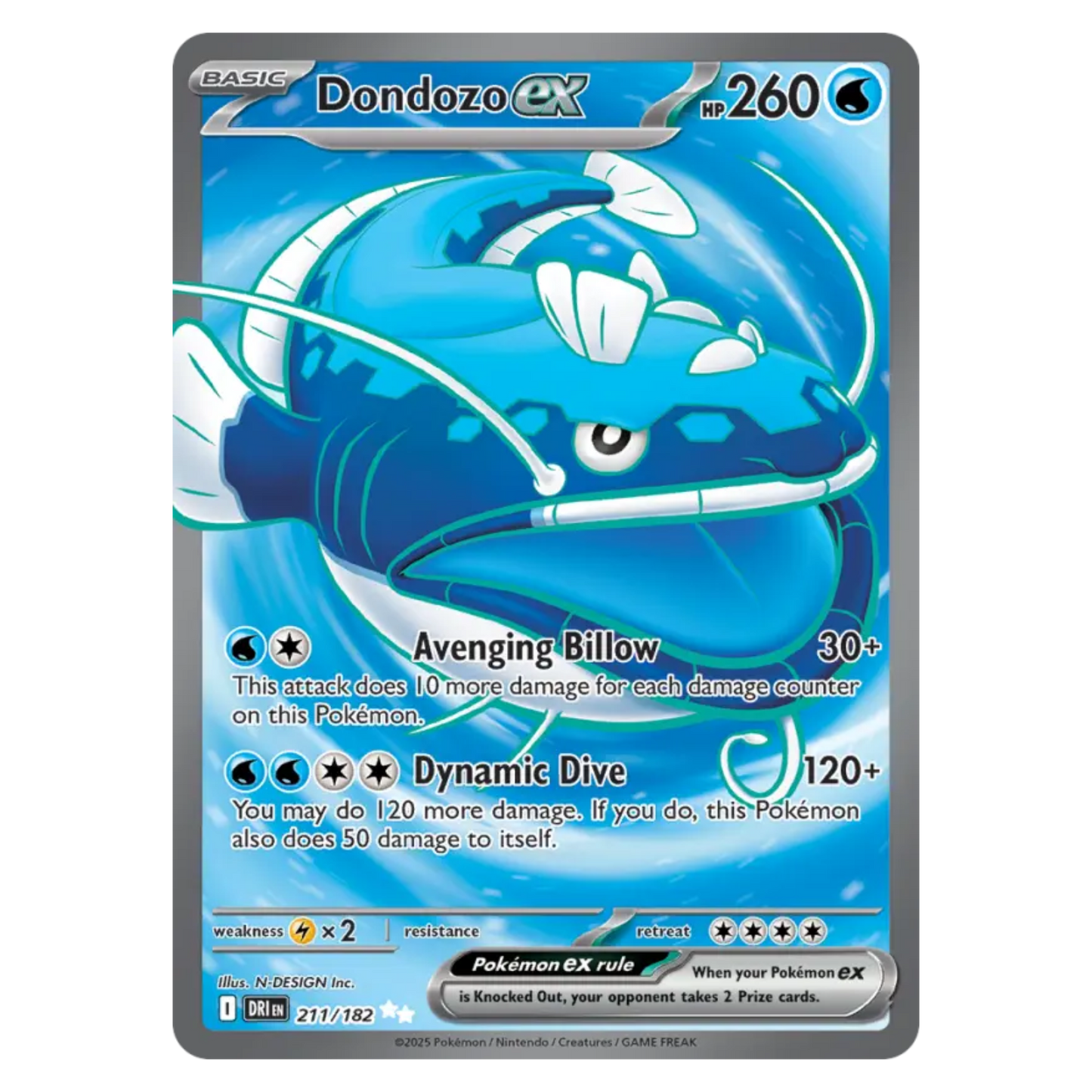 Dondozo ex 211/182 Ultra Rare — Destined Rivals