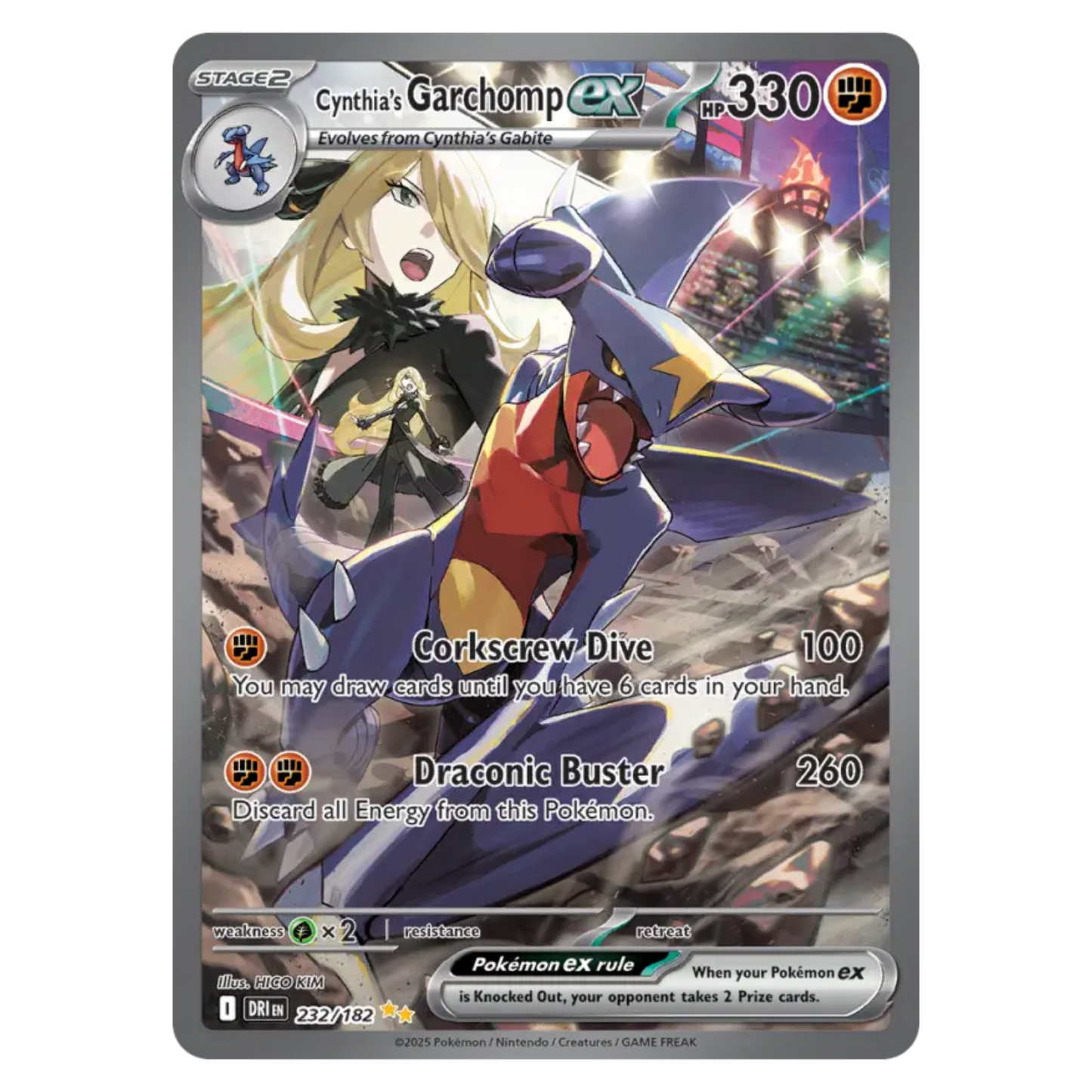 Cynthia's Garchomp ex 232/182 Special illustration rare — Destined Rivals