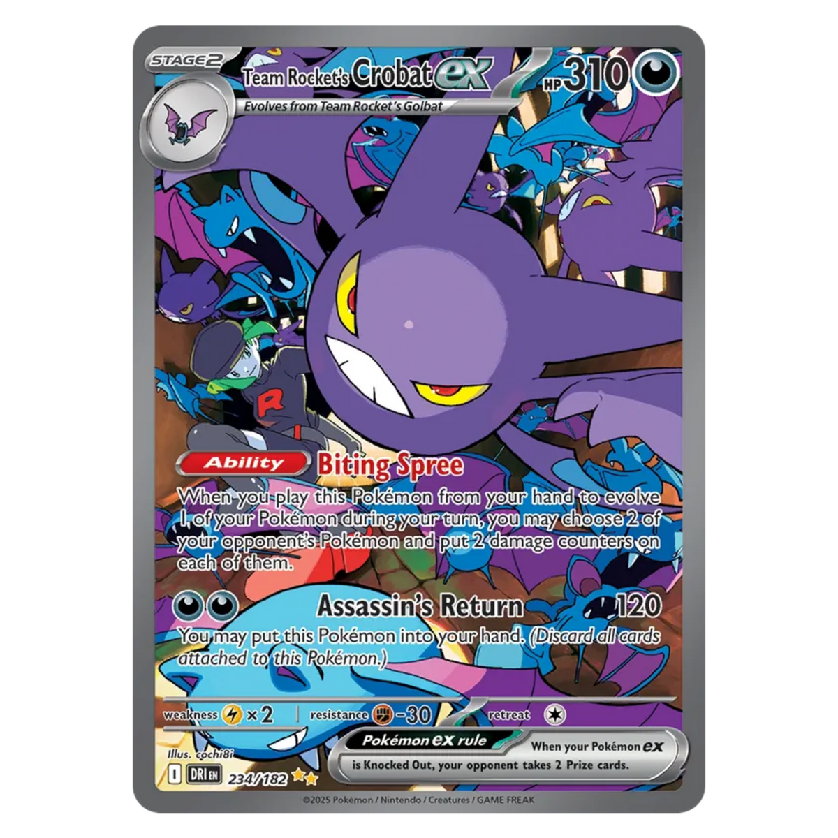 Team Rocket's Crobat ex 234/182 Special Illustration Rare — Destined Rivals