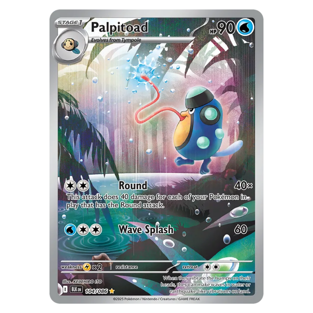 Palpitoad 104/86 Illustration Rare — Black Bolt