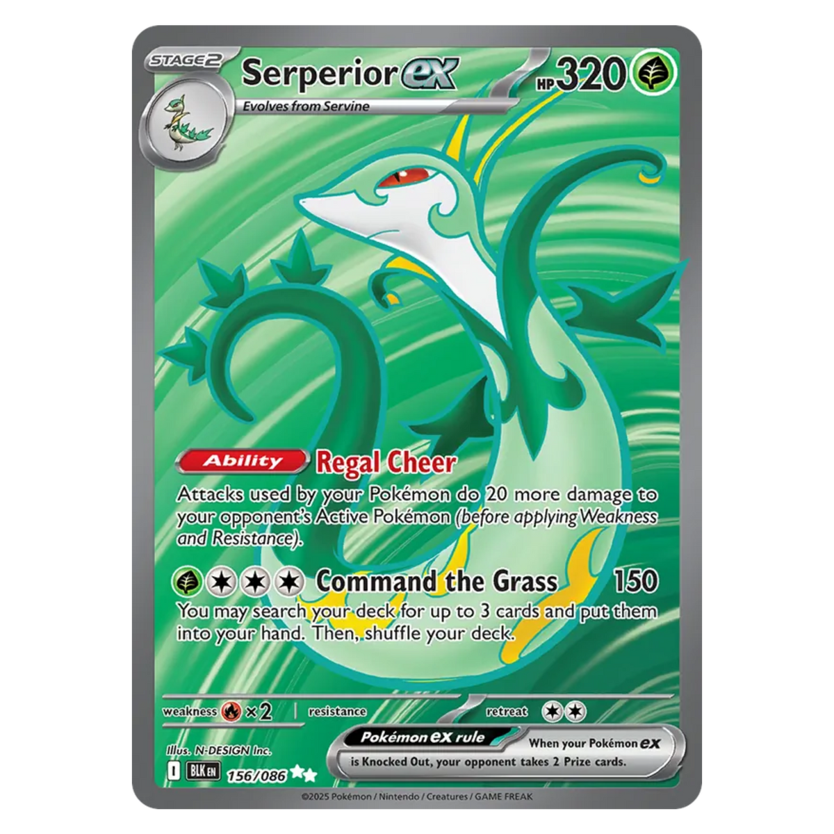 Serperior ex 156/86 Ultra Rare — Black Bolt