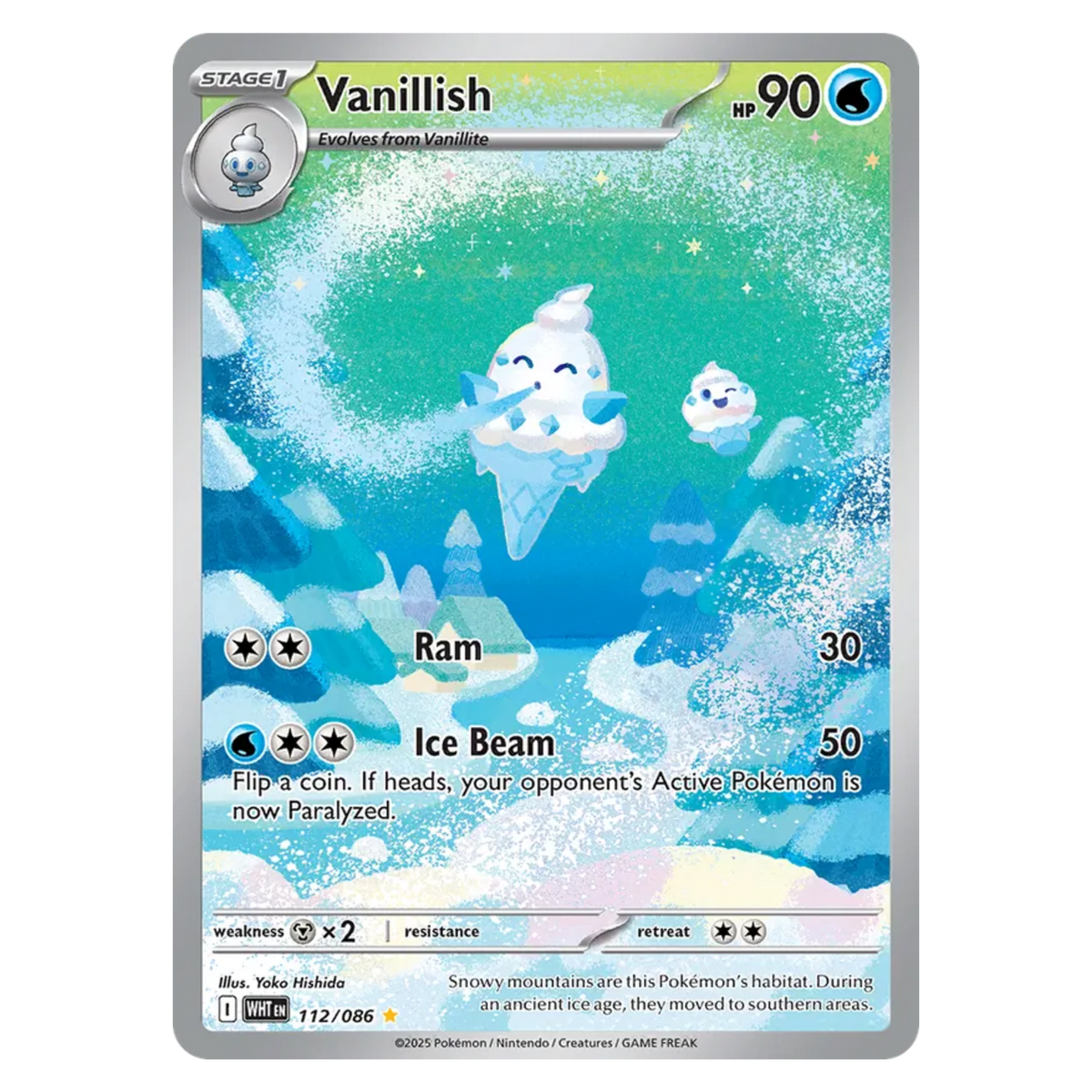 Vanillish 112/86 Illustration Rare — White Flare