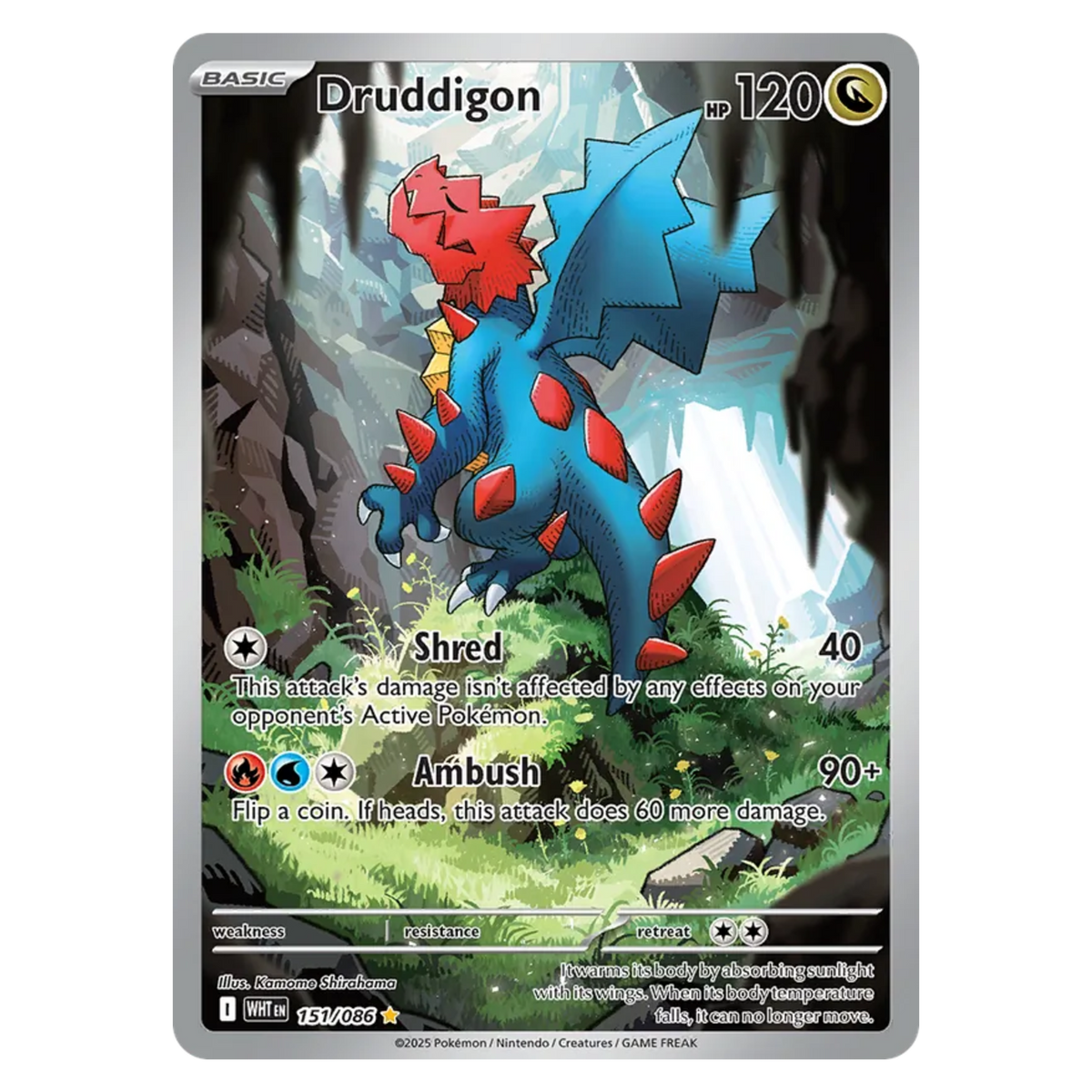 Druddigon 151/86 Illustration Rare — White Flare