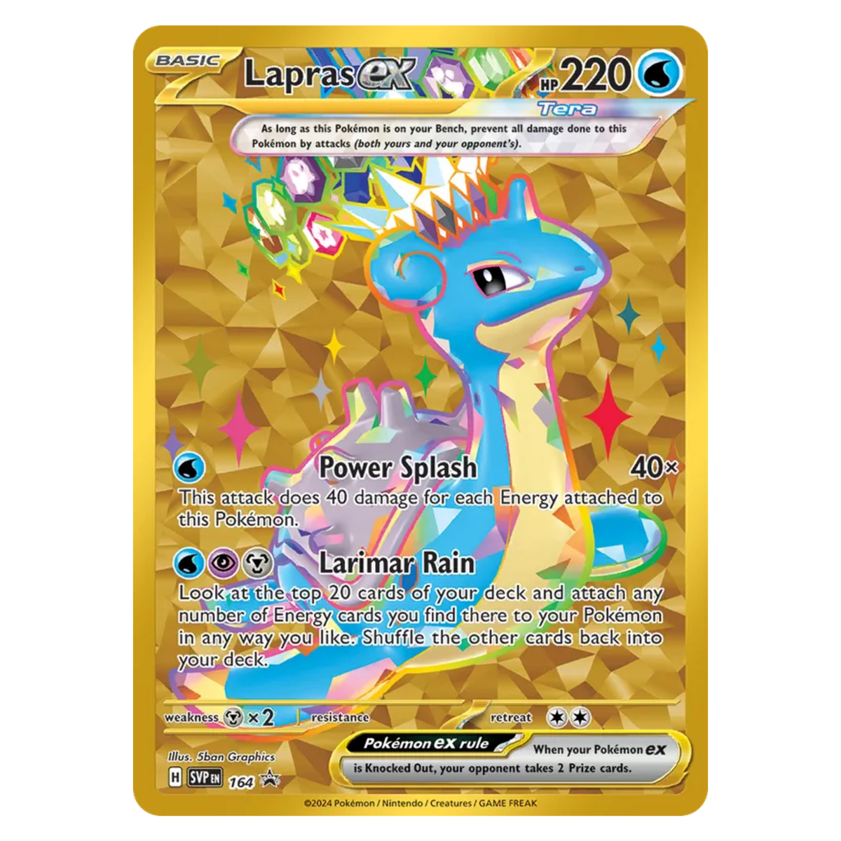 Lapras ex 164 Promo — SVP Black Star Promos