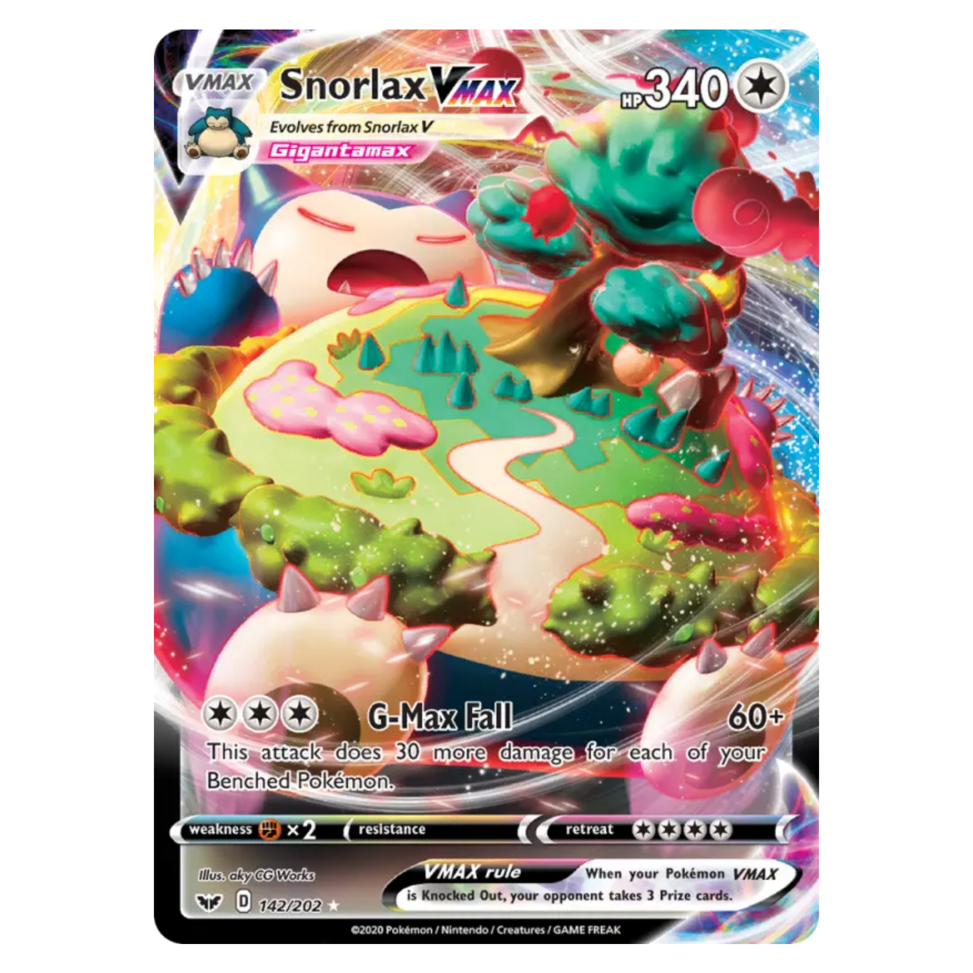 Snorlax VMAX 142/202 Holo Rare VMAX — Sword & Shield