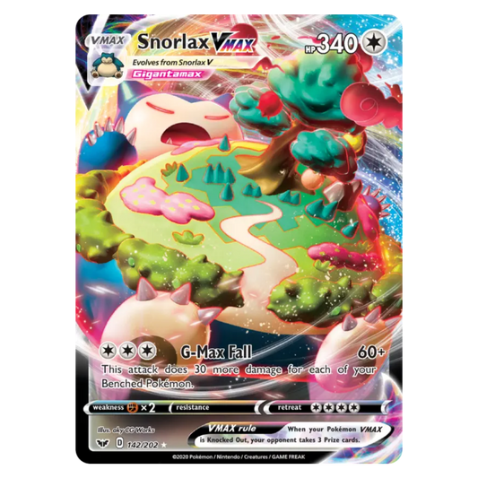Snorlax VMAX 142/202 Holo Rare VMAX — Sword & Shield