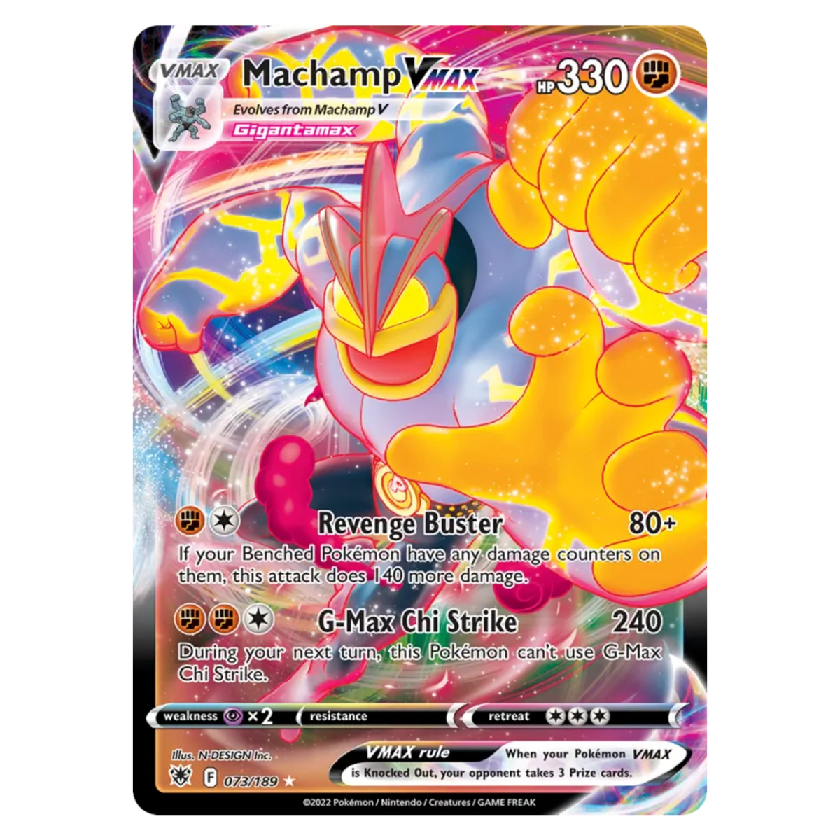 Machamp VMAX 073/189 Holo Rare VMAX — Astral Radiance