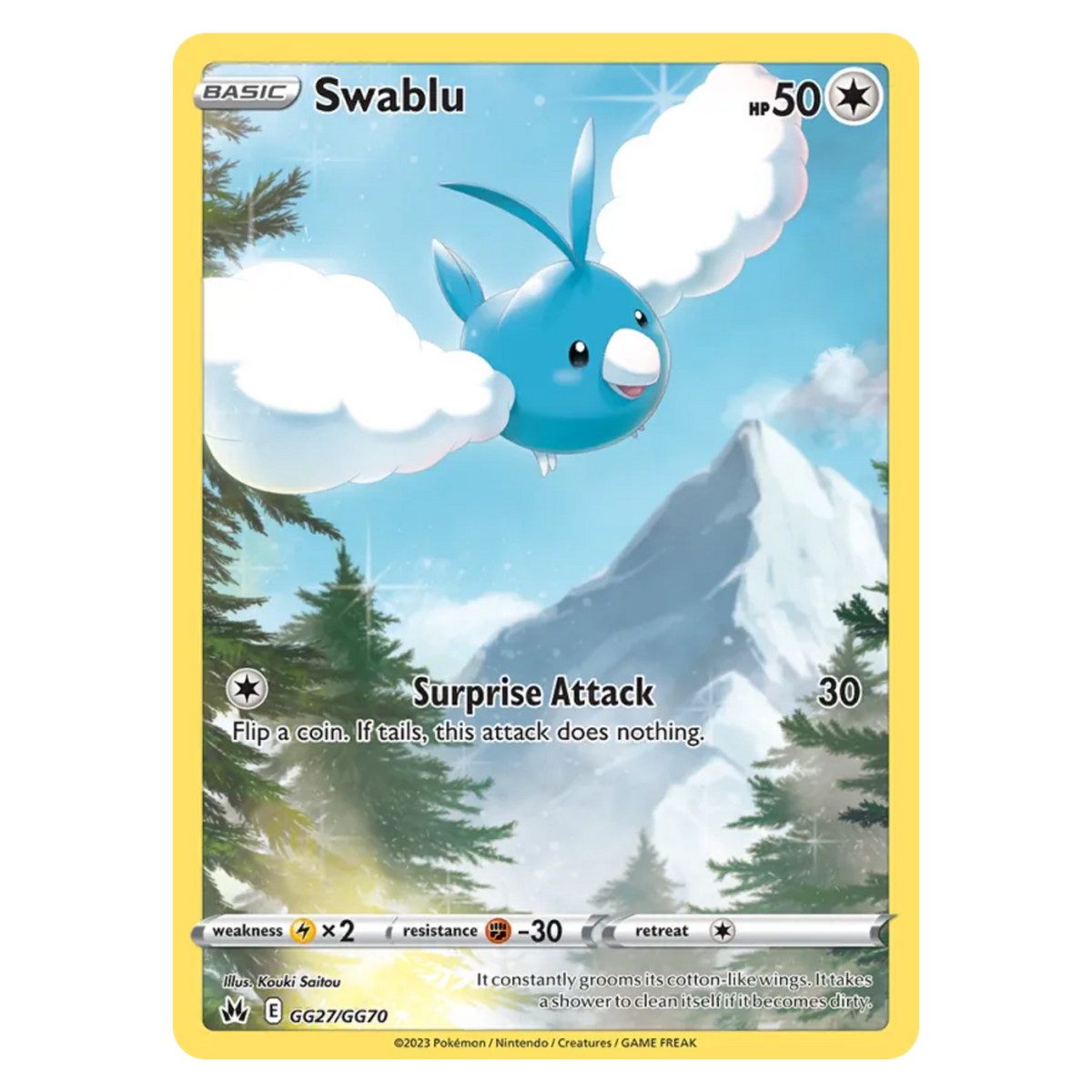 Swablu GG27/70 Rare Holo — Crown Zenith Galarian Gallery