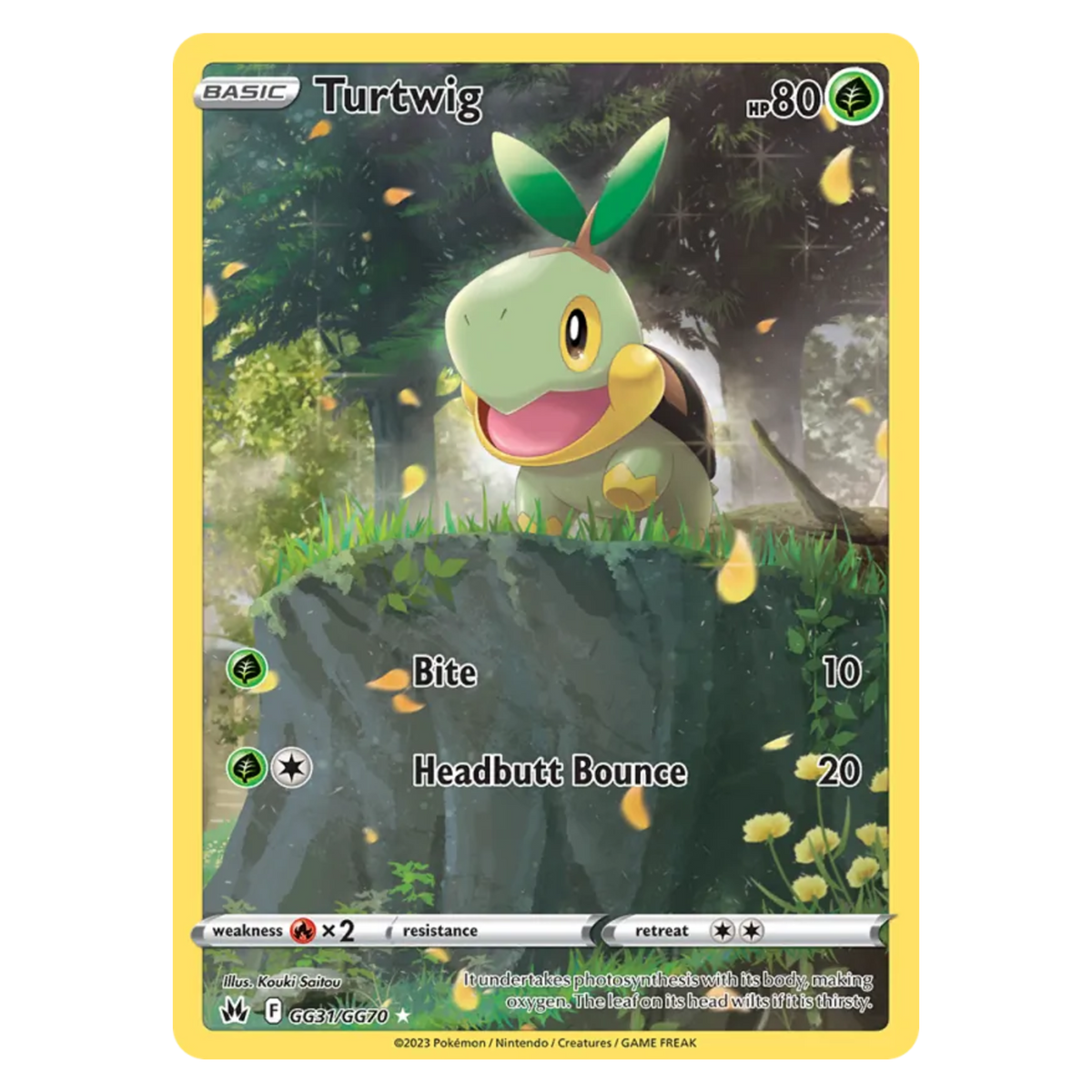 Turtwig GG31/70 Rare Holo — Crown Zenith Galarian Gallery