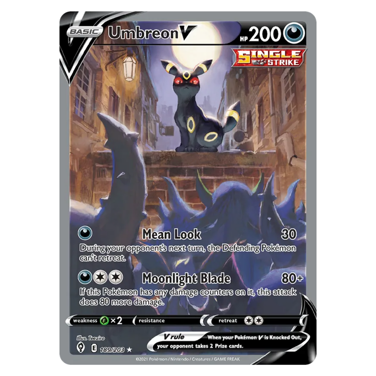 Umbreon V 189/203 Rare Ultra — Evolving Skies